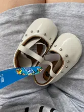 Zapatos antideslizantes de cuero PU para niñas, calzado para primeros pasos, Color sólido