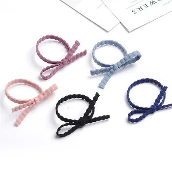 

Japanese And Korean Version Of The Hair Accessories Rubber Band Head Rope Hand Knotted Large Bow Hair Rope for Girls and Women