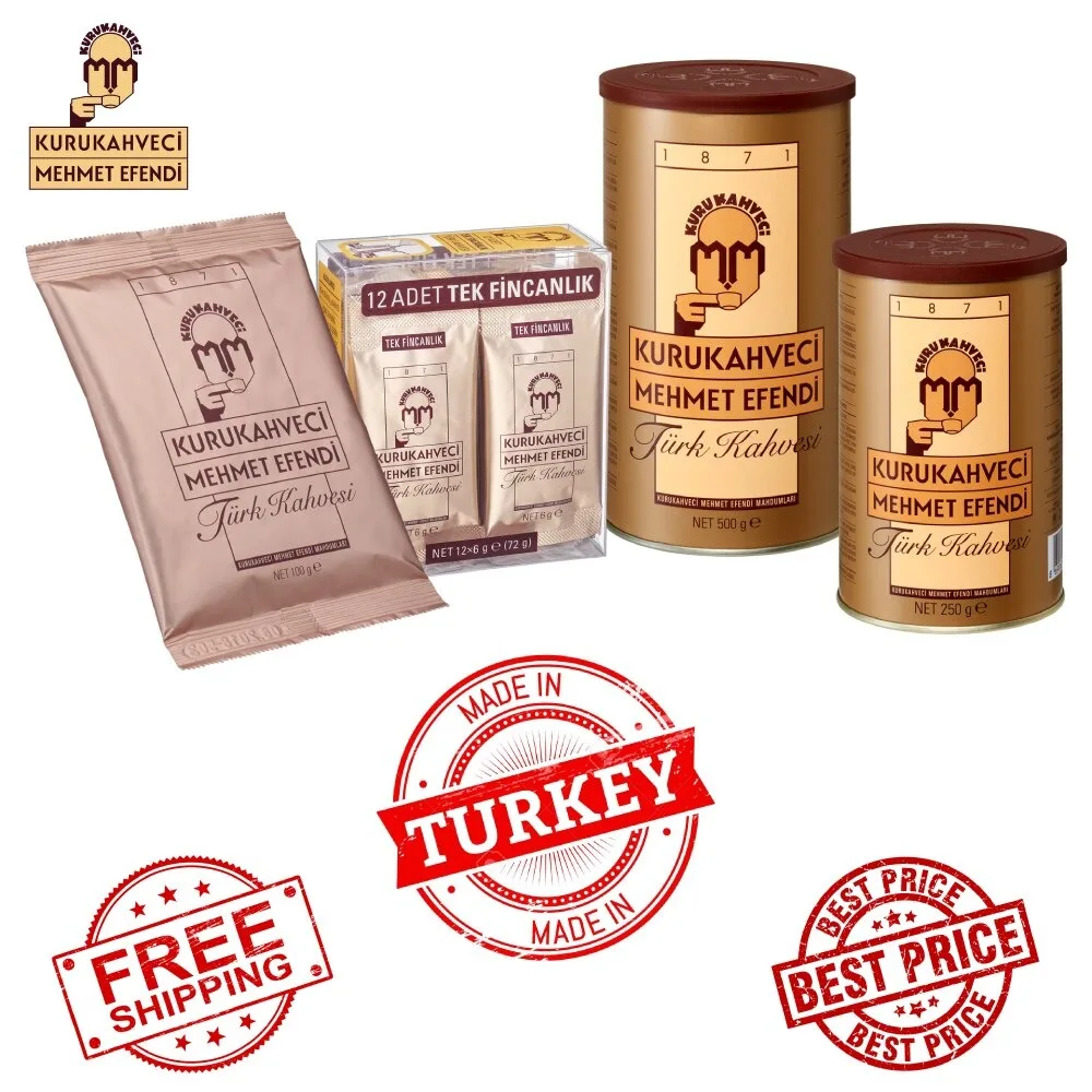 Café turco Kurukahveci Mehmet Efendi, 6g, 100g, 250g, 500g, café molido