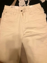 White Jeans Denim Pants High-Waist Woman Spring-Meters Loose Nine Ankle