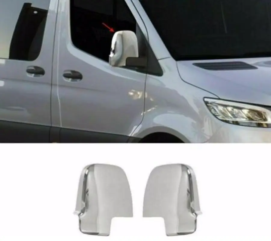 

Fit For Mercedes Sprinter W907 Chrome Mirror Cover 2 Piece Stainless Steel (2018-2020)-Auto Styling Car Accessories Modified