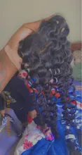 Rosabeauty-mechones de ondas profundas de 28 y 30 pulgadas, cabello humano peruano Remy con cierre de encaje, rizos con agua, 5x5