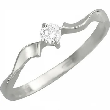 

Esthete ring with 1 white gold diamond