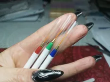 3 unids/set delineador para decoración de uñas pintura bolígrafo 3D consejos de acrílico DIY pinceles para Gel UV Kit de dibujo de línea de diseño francés de herramienta de la manicura