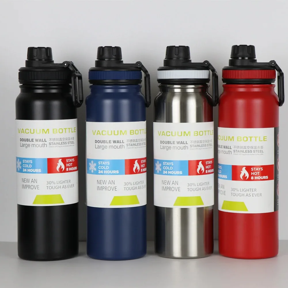 InsulatedSportThermosBottleLargeCapacityStainlessSteelWaterBottleTravelCupDouble
