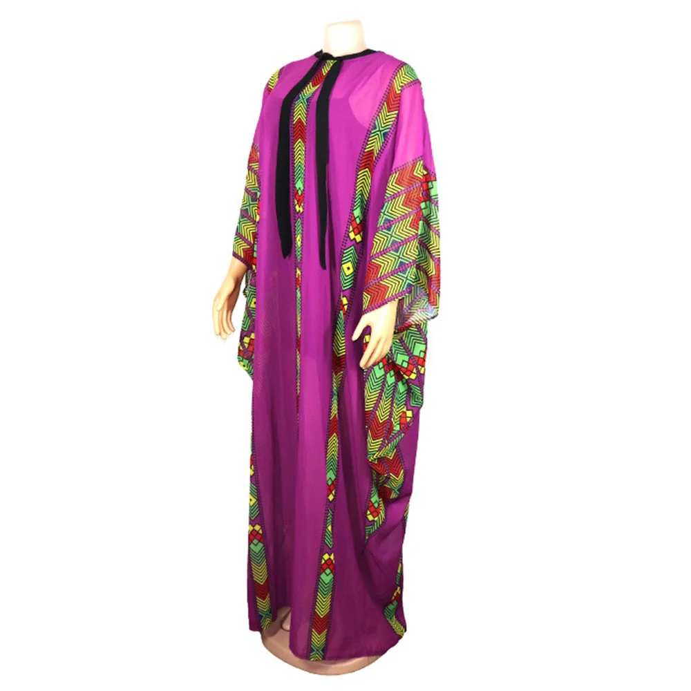 African dress for women kaftan maxi long dress dashiki chiffon bubu gowns robe for evening Party (2)