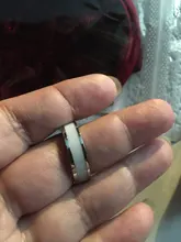 SHOUMAN-anillo de acero inoxidable 316L con abalorio para mujer, sortija con grabado personalizado, Color oro rosa, Blanco, Negro, para hombre y mujer