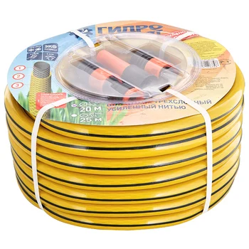 

Hose поливочный 20mm, 20 m, yellow with black stripe (fitting as a gift) (поливочные hoses PVC)