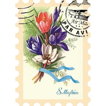 

On 8 March. Vinyl souvenir magnet (size: 82x58mm) retro style fridge magnet. Free shipping.