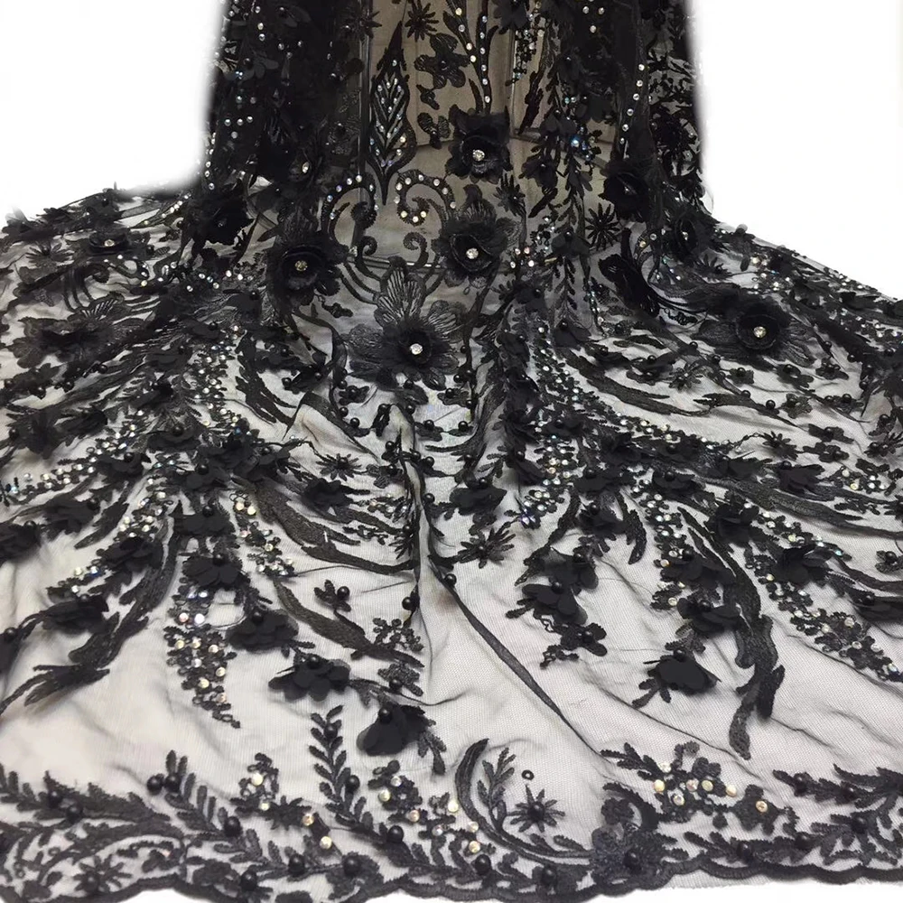 Последние в нигерийском стиле ручной работы бисер, кружева, ткани высокого качества вышитое Блестящим Бисером французское Тюлевое кружевное платье для свадьбы; с вуалью, расшитое жемчугом, Сетчатое кружево