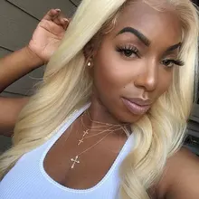 Beaufox-mechones Rubio 613 con cierre, cuerpo brasileño ondulado, 3 mechones con cierre, extensiones de cabello humano mechones Remy