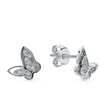 

Silver earrings with cubic zirconia sunlight sample 925