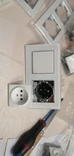 Curtain Switch-Socket Back-Wallpad White-Button French Free-Combination Round Reset DIY