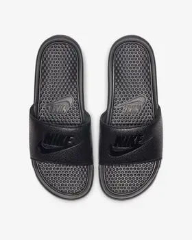 

Original New Arrival NIKE Benassi Men Slides Black/Black/Black 343880-001