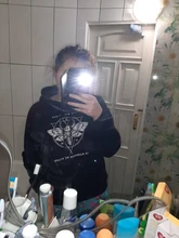 Sudadera con capucha de Devil winter para mujer, nueva oscura, punk, Vintage, Harajuku, informal, con estampado de dibujos animados, de talla grande, gótica, holgada