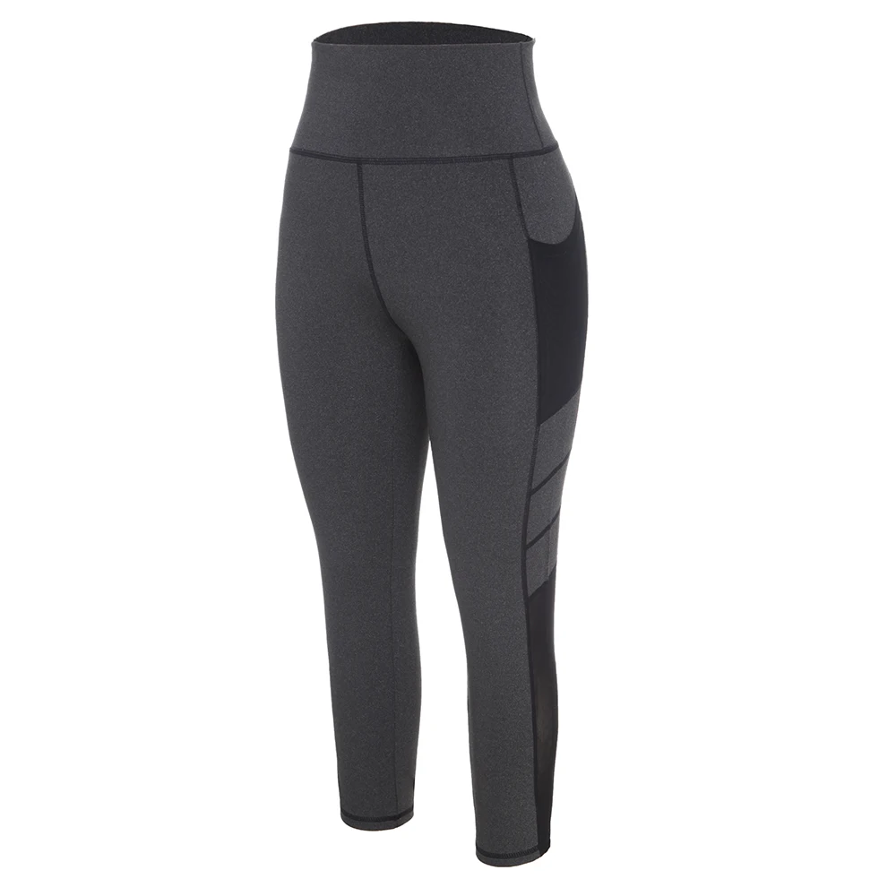 Joyshaper High Waist Leggings with Pocket Gothic Insert Mesh Design Sport Pant Big Size Black Gym Sportswear New Fitness Jegging