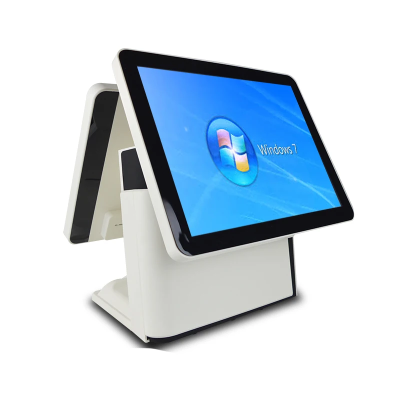 US $348.00 15 touch screen dual screen POS Ssytem for retailers Cash Registerwhite fanless Point of Sales cashier