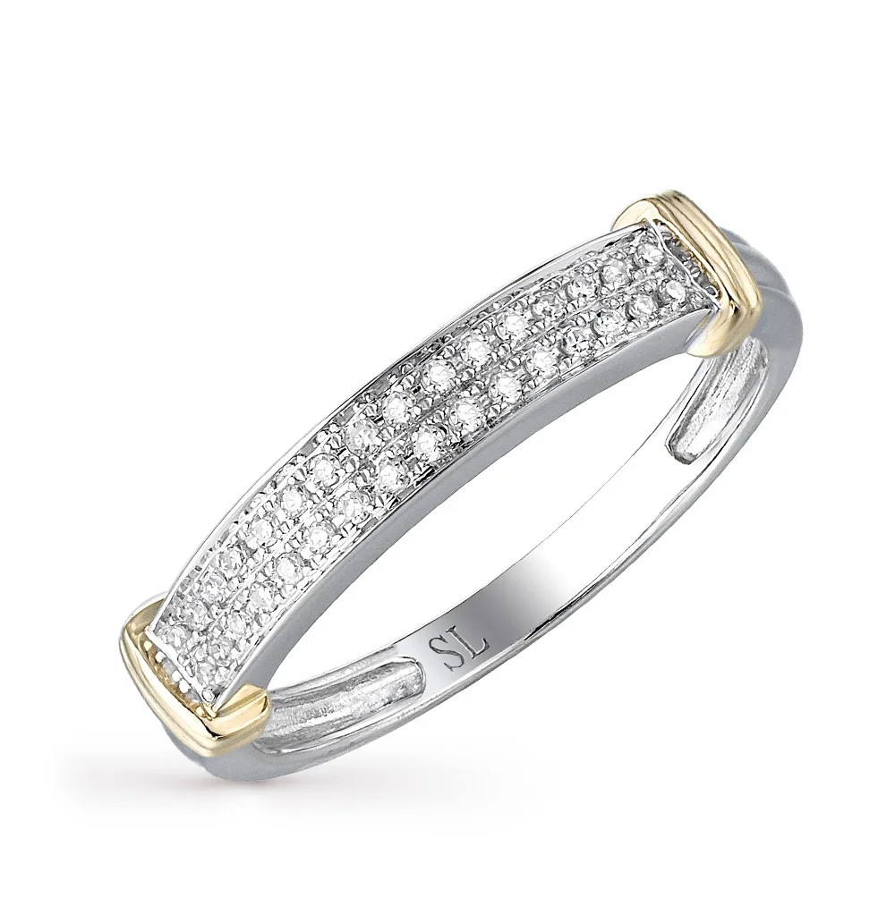 Золотое кольцо с бриллиантами SUNLIGHT проба 585