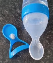 Botella de alimentación exprimible de silicona para recién nacido, cuchara de arroz para entrenamiento de bebé, suplemento alimenticio de cereales infantil, alimentador seguro, herramientas de vajilla