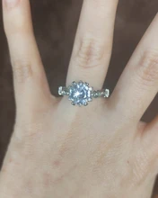 Anillo para mujeres de moda moderno, anillo de compromiso de circonita de cristal AAA blanca, regalo de joyería de boda, 2020