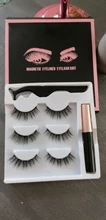 Pestañas magnéticas 3D de visón, maquillaje, delineador, juego de pinzas, pestañas postizas naturales, cortas, 3 pares
