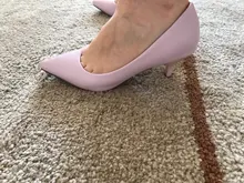 Zapatos de tacón alto para mujer, calzado de punta puntiaguda, de cuero suave, a la moda, para oficina, color rosa y rojo, E0005, 2020