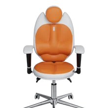 Кресло офисное KULIK SYSTEM KIDS Белый+Оранжевый для детей/подростков Компьютерное Эргономичное 5 зон контроля позвоночника