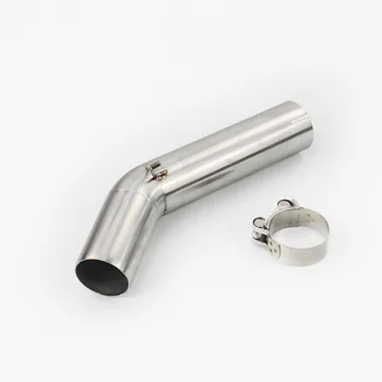 Slip On Motorcycle Exhaust Mid Connect Tube Middle Pipe Stainless Steel Exhaust System For Suzuki GSXR 600 750 2006-2007