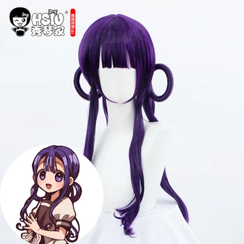 

HSIU Anime Toilet-Bound Hanako-kun Cosplay Wig Akane Aoi Dark purple long hair Girl cosplay wig Fiber synthetic Hair