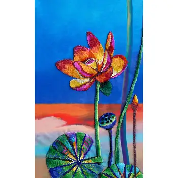 

T-01 set for embroidery with beads constellation 'безмятежность' 22,5*38 cm