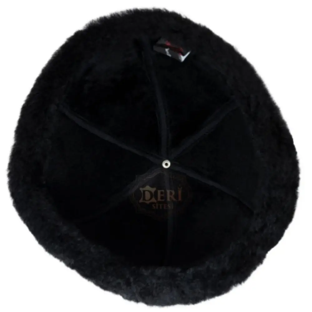 leather bomber cap Round Warm Sheepskin Shearlin Leather Hat Sheepskin Hat Turkish Hat Anatolian Hat % Original lamb leather hat fur hat mad bomber leather rabbit fur hat