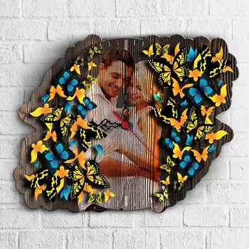 

Personalized Different Design Custom Cut Wood Wall Clock-3