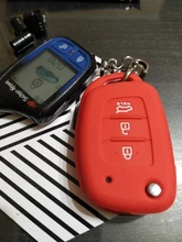 Funda de silicona para llave de coche, funda para Hyundai Tucson Sonata Ix35 Ix25 I20 Creta Santa Fe GLS SPORT Elantra Reina, funda Fob