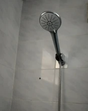Soporte ajustable para cabezal de ducha autoadhesivo, soporte de montaje en pared para cabezal de ducha sin taladros, cromado