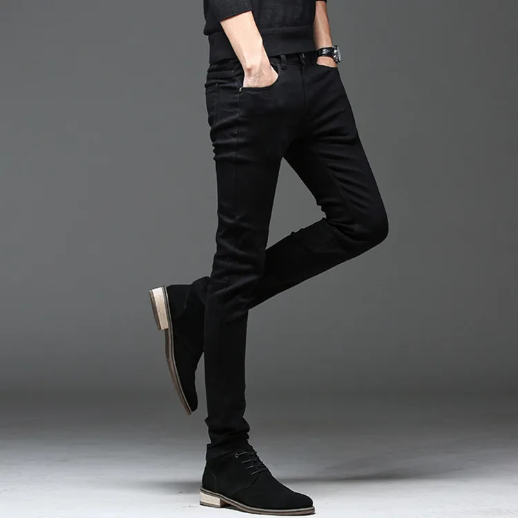 2022 Spring and Autumn New Men's Fashion Casual Pure Color Jeans Classic Stretch Slim Men's Cotton High Quality Jeans 28-36 skinny fit jeans