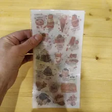 Pegatinas Kawaii para cuaderno, pegatinas de papel precioso para niños, álbum de recortes diario, pegatinas de fotos, paquete de 3 hojas