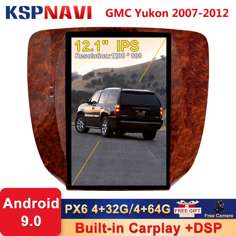 Android 9 0 Tesla стиль экран автомобиля GPS навигация для GMC Yukon/ Chevrolet Tahoe/Chevrolet Silverado 2007 2012