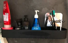 Wall Mounted Towel Holder Rack For Bathroom 30-50cm Lenght Kitchen Shelves Basket Storage