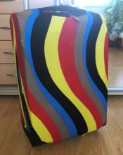 Funda para maleta a la moda con rayas elásticas, funda para equipaje con forma de corazón de amor, antipolvo, For18-32Inch, accesorios esenciales para maleta