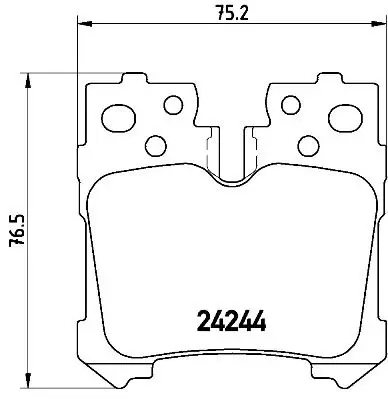 Колодки тормозные LEXUS LS 4.6-5.0 06- задние BREMBO P83076