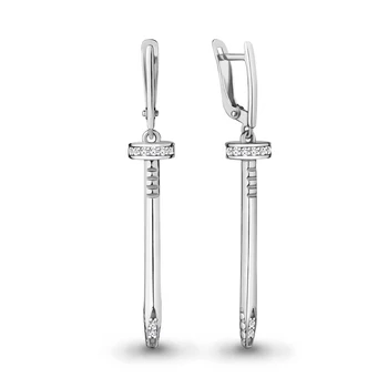 

Silver earrings with cubic zirconia