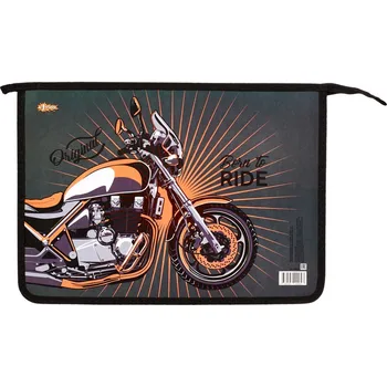 

Folder for exercise books No. 1 School Bike A4, plastic + laminated cardboard zipper