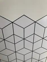 Geometric Wallpaper Stick Drawer-Liner-Roll Self-Adhesive Hexagon Black White Haohome