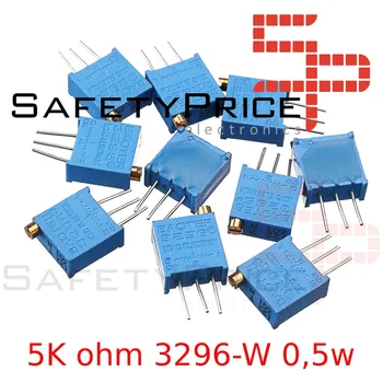 

5x multivariate potenciometer 5K ohm 3296-W 0,5w variable resistance PCB Trimpo