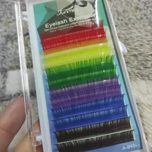 Marca 0,1 C D mezcla individual Pestaña De Colores Natural Color Caramelo Suave falso de extensión de pestañas maquillaje de ojos pestañas falsas coloridas