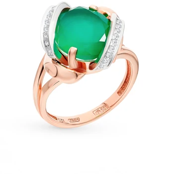 

Gold ring with onyx and diamonds sunlight sample 585