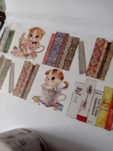 Cinta adhesiva de gato de lectura de 3 cm de ancho, pegatina para álbum de recortes, para manualidades