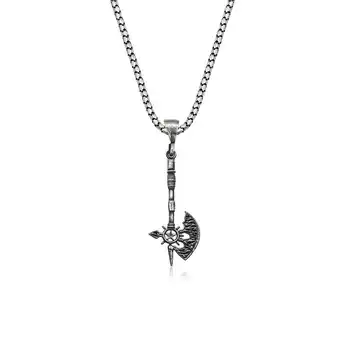 

Merve Silver 925 Sterling Silver Small Axe Figured Male Necklace