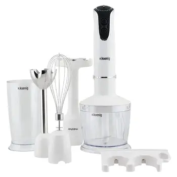 

H. Koenig's Beater MIX75 Hand multifoncion 4 in 1 Color White, 750 W, Steel Stainless