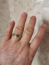 Auxauxme-Anillo de boda con diseño de onda dorada para hombre y mujer, sortija de compromiso con grabado de nombre de amantes de la boda